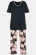 Elegant Floral Cotton Knit Pajama Set