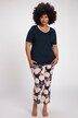 Elegant Floral Cotton Knit Pajama Set