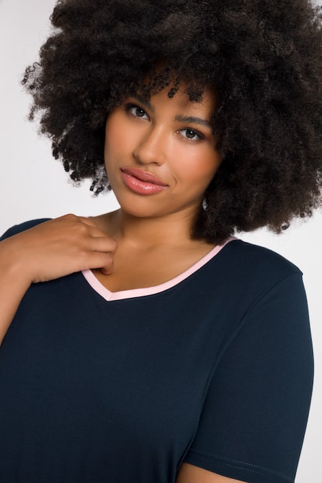 Elegant Floral Cotton Knit Pajama Set