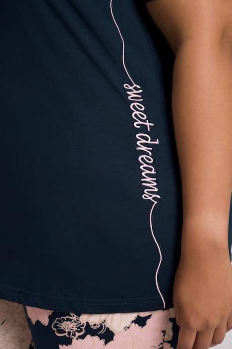 Elegant Floral Cotton Knit Pajama Set