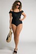 Traje de baño, escote Carmen, encaje, rellenos blandos