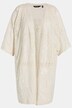 Kimono in misto lino con ricami, pizzo e maniche a 3/4