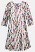 Dynamic Graphic Print Linen Blend Ruffled Dress