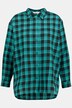 Flanell-Hemd, oversized, Karo, Hemdkragen, Langarm