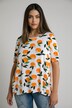 T-shirt, oranges, encolure bateau, manches courtes