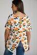 T-shirt, oranges, encolure bateau, manches courtes
