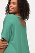 Midikleid, Ringel, V-Ausschnitt, Halbarm