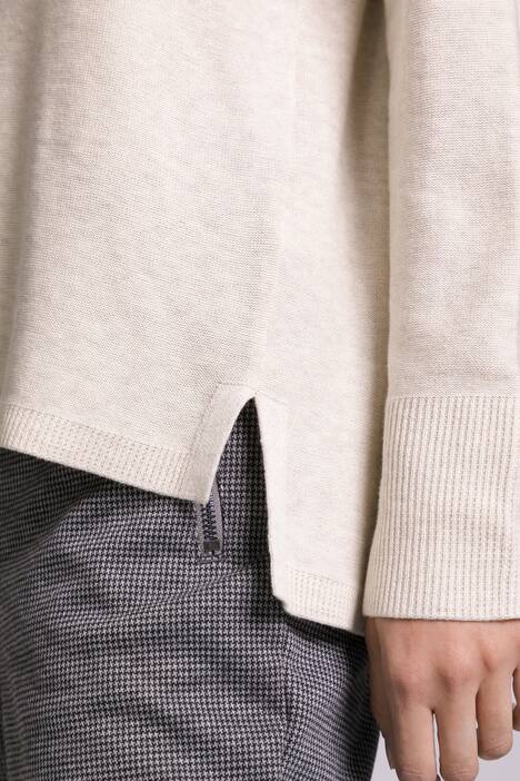 Pullover, V-Ausschnitt, Langarm, Feinstrick