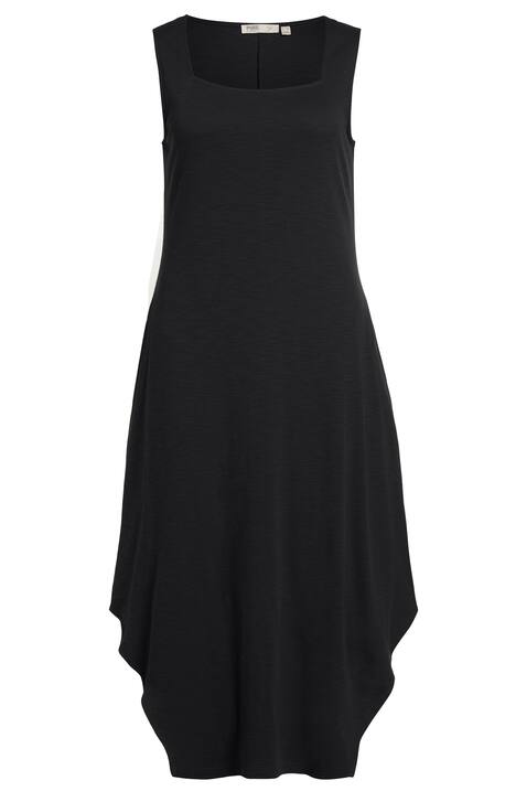 Midi šaty, tulipánový střih, hranatý výstřih, bez rukávů