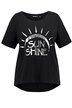 Tričko, slunce, oversize, kulatý výstřih, netopýří krátké rukávy