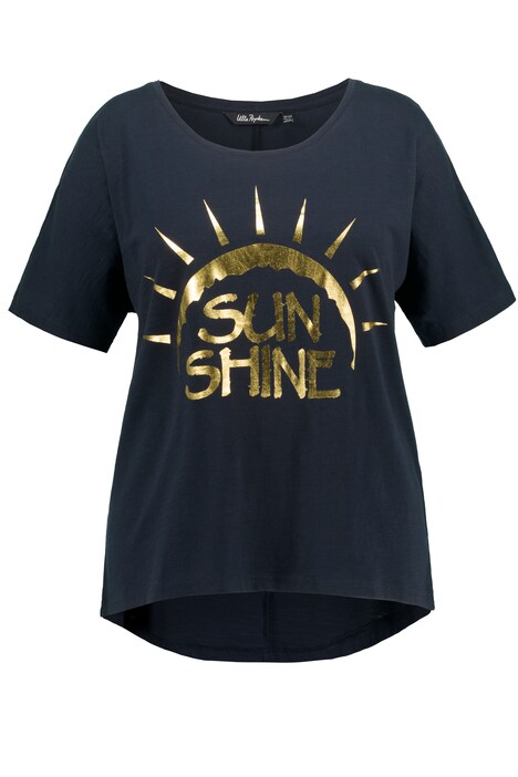 Tričko, slunce, oversize, kulatý výstřih, netopýří krátké rukávy