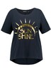 Tričko, slunce, oversize, kulatý výstřih, netopýří krátké rukávy