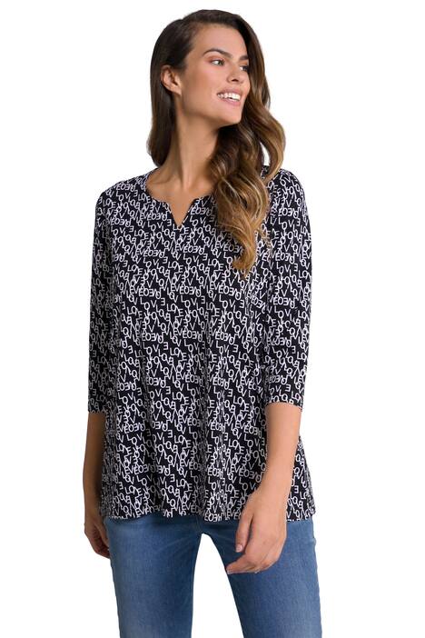 Tričko, LOVE, A střih, tunikový výstřih, 3/4 rukávy