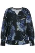 Mikina, mramorový potisk, tunikový výstřih, dlouhé rukávy