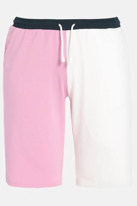 Colorblock Wide Leg Rose Fit Stretch Cotton Jogging Shorts