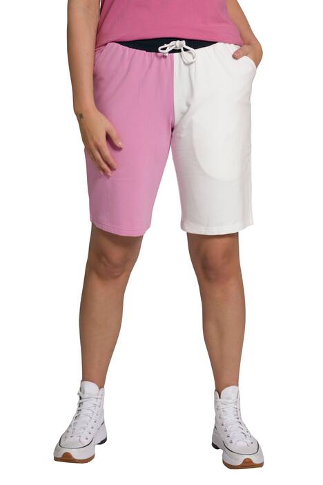 Jogging šortky Rose, barevné bloky, široké nohavice