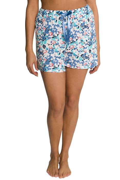 Pyžamové šortky, 2-balení, jednobarevné / leopardí vzor, elastický pas