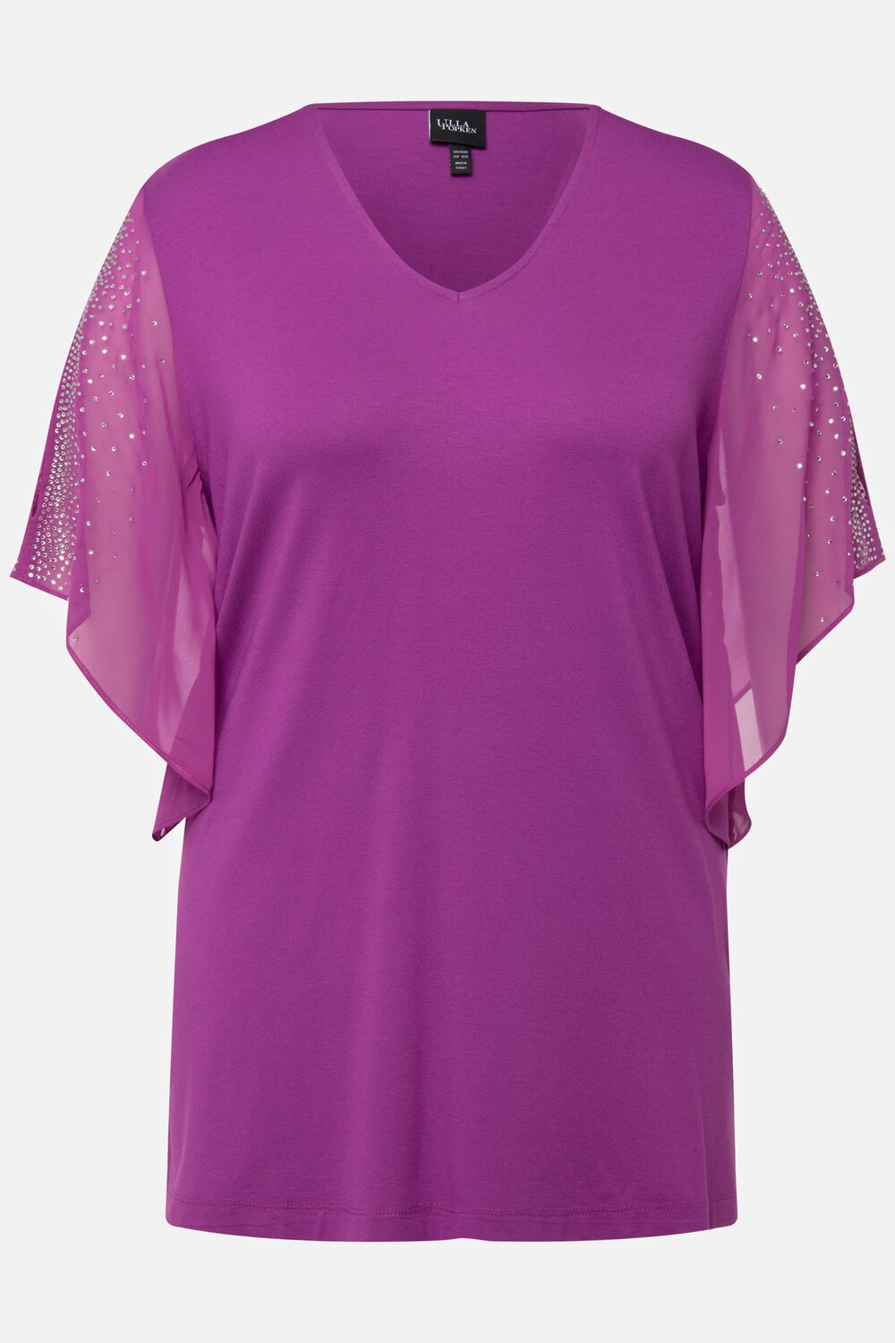 Grote Maten tuniek, Dames, paars, Maat: 46/48, Polyester/Viscose, Ulla Popken