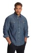 Džínová košile STHUGE, dlouhé rukávy, Modern Basic střih, Kent límeček, do 8XL