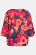 Floral Print Elastic Hem Blouse