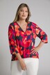 Floral Print Elastic Hem Blouse
