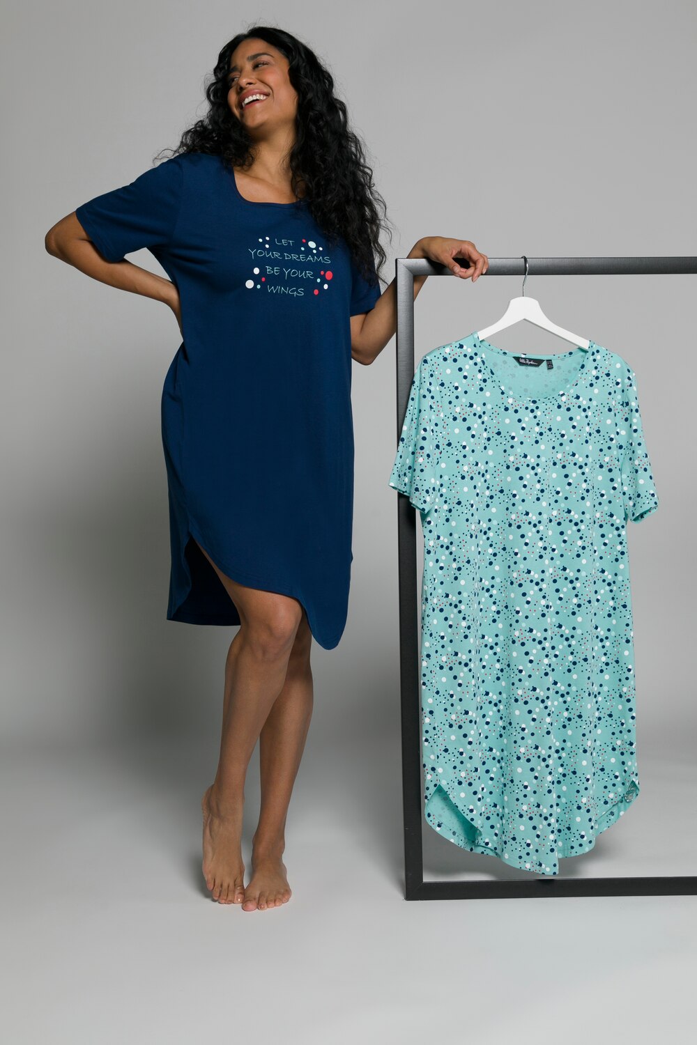 Grote Maten bigshirts, Dames, turquoise, Maat: 54/56, Katoen, Ulla Popken Grote Maten bigshirts, Dames, turquoise, Maat: 54/56, Katoen, Ulla Popken