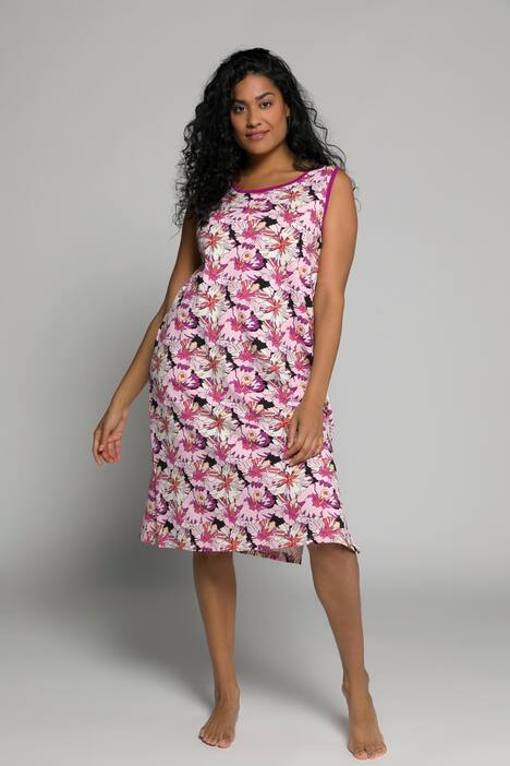 Koszule nocne, dwupak, kwiaty/gładkie, bez rękawów/krótki rękaw