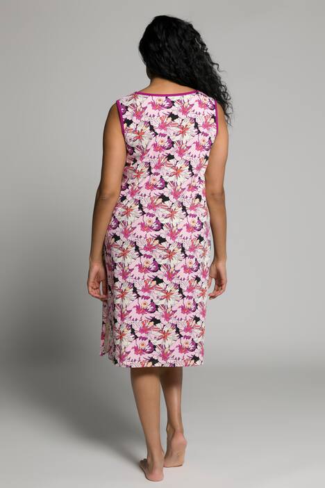 Koszule nocne, dwupak, kwiaty/gładkie, bez rękawów/krótki rękaw