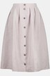 Timeless Button Front Viscose/Linen Skirt