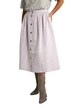 Sukně, knoflíky, A střih, komfortní pas, lněná směs