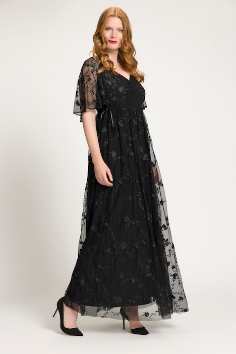 Maxi | Dress Embroidered More Dresses V-Neck | Floral Lined Occasion Dresses