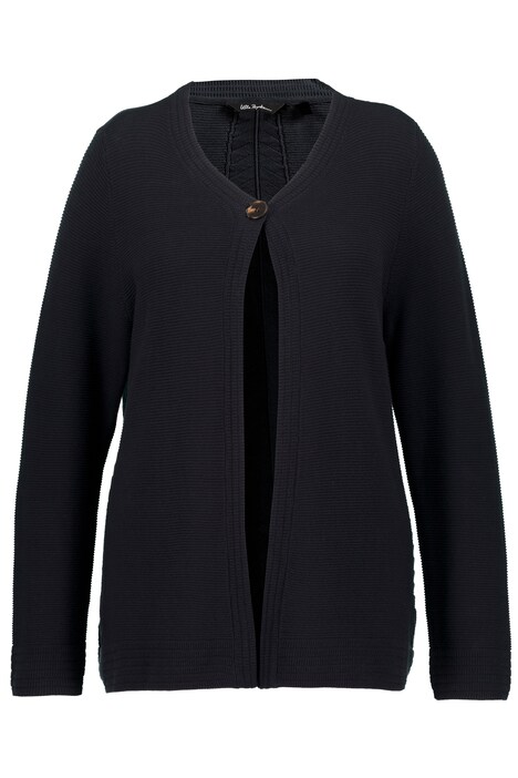 Rozepínací svetr, výstřih do V, měkký jemný úplet