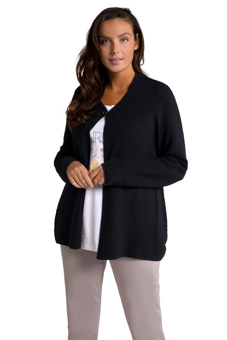 Rozepínací svetr, výstřih do V, měkký jemný úplet