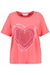 Tričko, srdce, oversize, kulatý výstřih, krátké rukávy