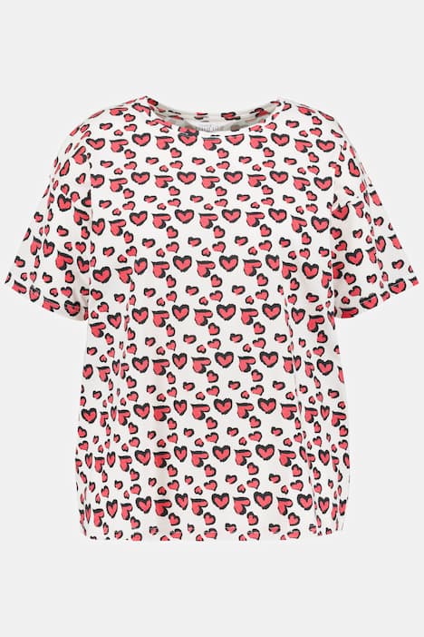 Allover Heart Print Tee