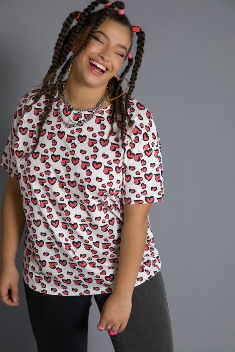 Allover Heart Print Tee