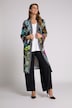 Butterfly Print Open Front Stretch Knit Occasion Kimono Duster