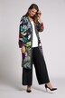Butterfly Print Open Front Stretch Knit Occasion Kimono Duster