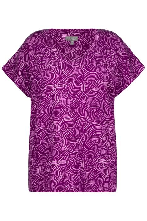 Tričko, grafický potisk, Slim střih, výstřih do V, krátké rukávy