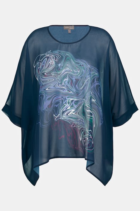 T-shirt, imprimé, oversized, manches courtes