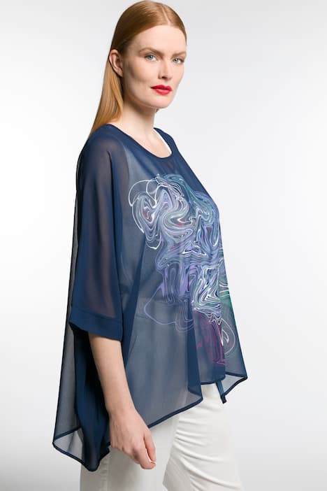 T-shirt, imprimé, oversized, manches courtes