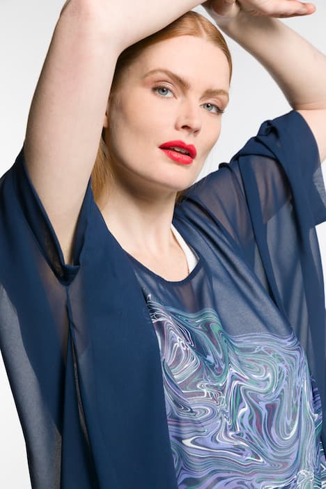 T-shirt, imprimé, oversized, manches courtes