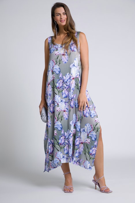 Floral Pointed Hem Round Neck Tank Dress | More Dresses | Dresses