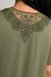 Lace Back V-Neck Stretch Knit Nightgown