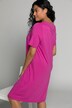 Lace Back V-Neck Stretch Knit Nightgown