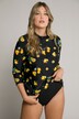 Lemon Print Rash Guard Stretch Swim top