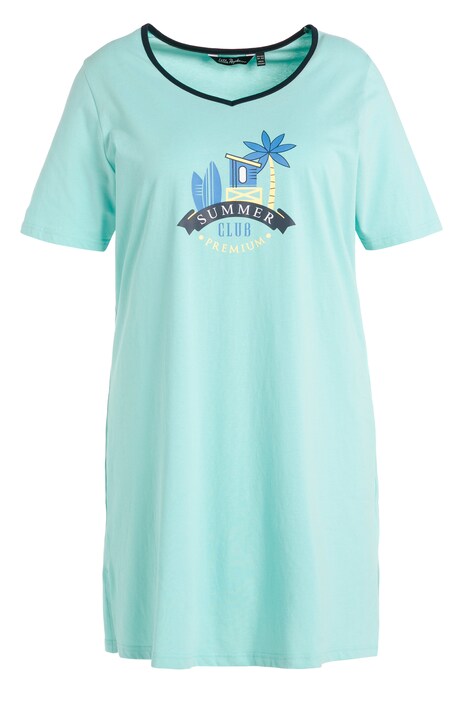 Dlouhé tričko, Summer Club, srdcový výstřih, krátké rukávy