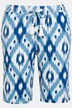 Teplákové bermudy Rose, etno vzor, široké, rovné nohavice