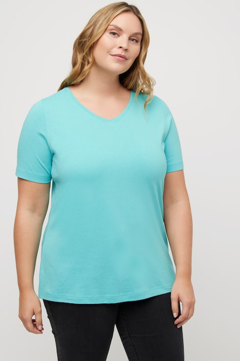Plus Size T-Shirts, Woman, Blue, Size: 16/18, Cotton, Ulla Popken