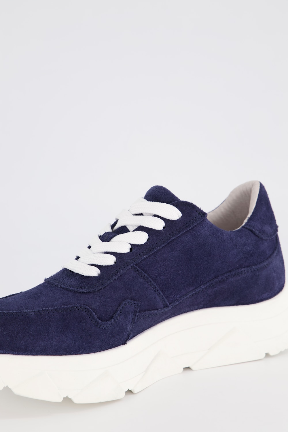 Grote Maten leren sneakers, Dames, blauw, Maat: 42, Leer/Synthetische vezels, Ulla Popken